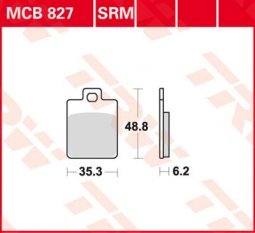 TRW MCB827 SRM fékbetét